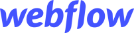 Official Webflow logo representing a no-code website design and development tool